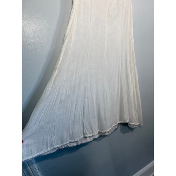 Global Desi Boho Neon Embroidered White Shift Dress XXL Made in India - Picture 9 of 11